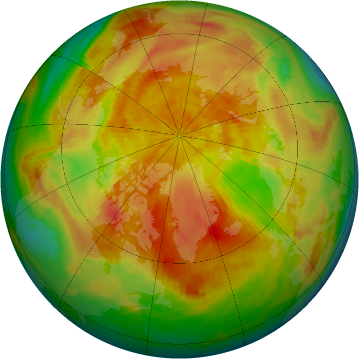 Arctic ozone map for 14 April 2002